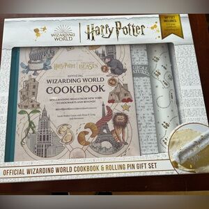 Warner Bros. Wizarding World Cookbook with White and Gold Accents